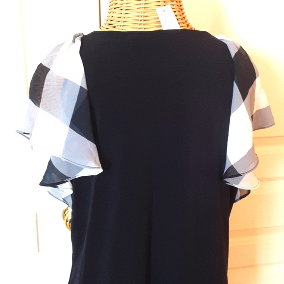 New York & Co. 7th Avenue Design Studio Flutter Sleeve Top💖💖💖NWT - Picture 4 of 6